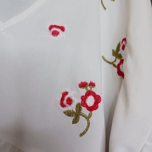 Shein Curve Women's size 4XL White Polyester Top Blouse - Picture 2 of 8